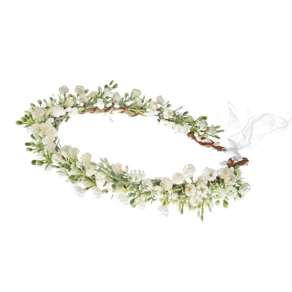 Artificial Baby Breath Green Headpiece Bridal Flower Crown Eucalyptus Halo Weddi
